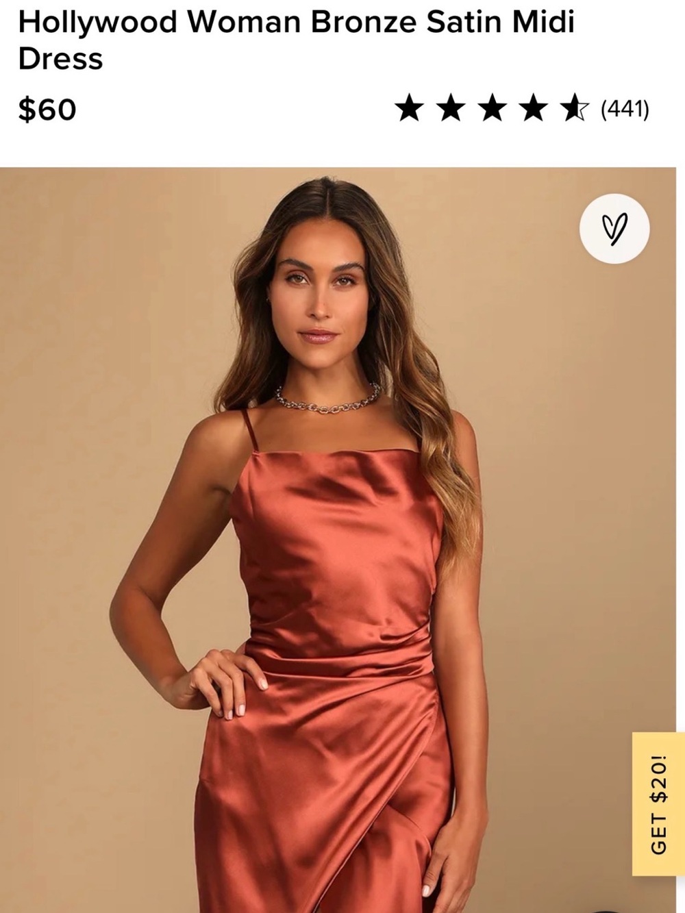 Lulus Satin Midi Dress